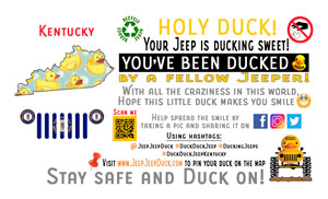 Kentucky Free DuckDuckJeep Tag